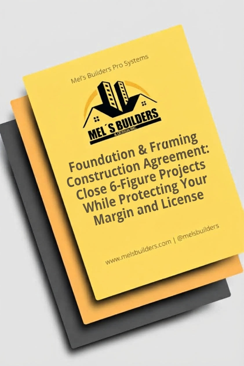 Foundation & Framing Construction Template: Close 6-Figure Projects While Protecting Your Margin and License